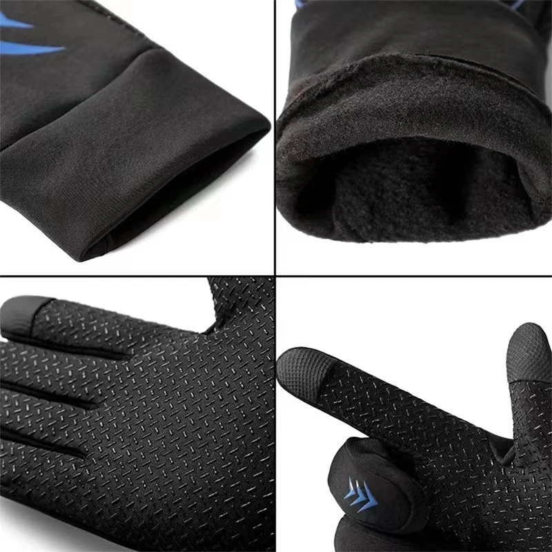 WRELS Autumn Winter Warm Cycling Gloves Waterproof Thermal Touch Screen Riding Cycling Skiing Non-slip Winter Bike Gloves Men 4