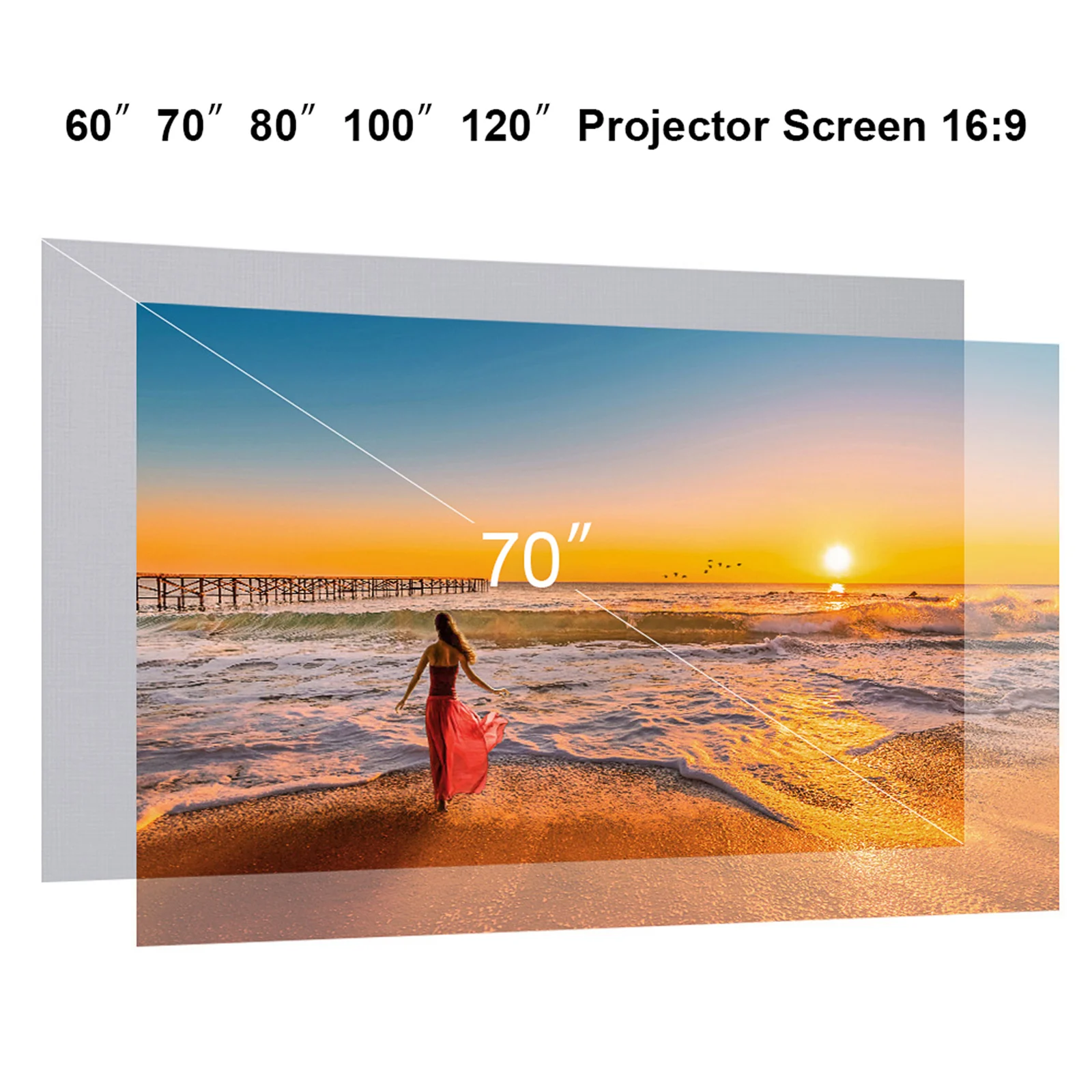 Tela-port-til-do-projetor-de-HD-proje-o-video-Frameless-dobr-vel-fixada ...