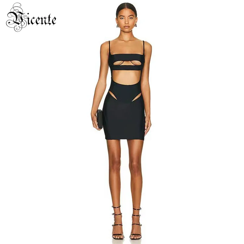 

Женское вечернее платье на бретелях-спагетти, с вырезами