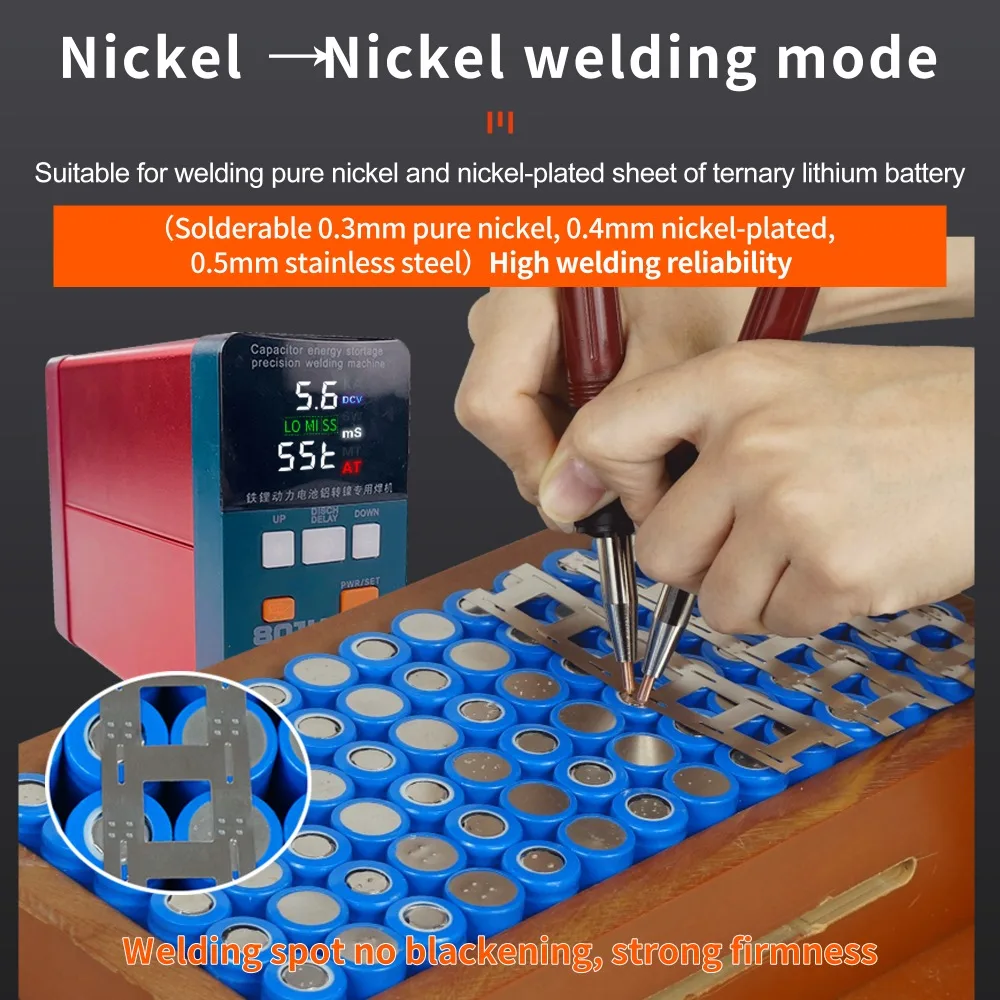 GLITTER 801H Spot Welder 19.8KW 3500A High Current Pulse Spot Welding Machine For Aluminum Nickel Lithium Iron Phosphate Battery 3