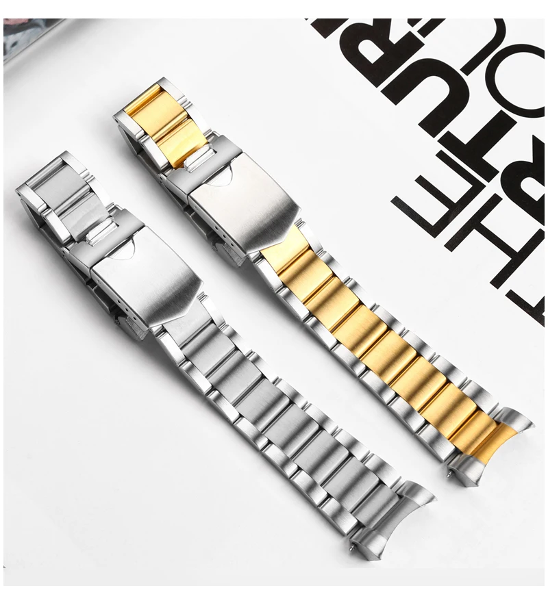 22mm Solid Stainless Steel Watchband For Tudor Black-Bay 79230 79730 Heritage Chrono Watch Strap Wrist Bracelet On No Rivet