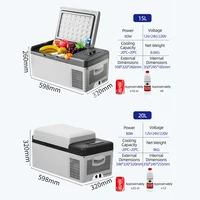 Портативный автомобильный холодильник DIVEDEER 15л/20л, холодильник с морозильной камерой для дома, кемпинга, путешествий, использования — изображение 6