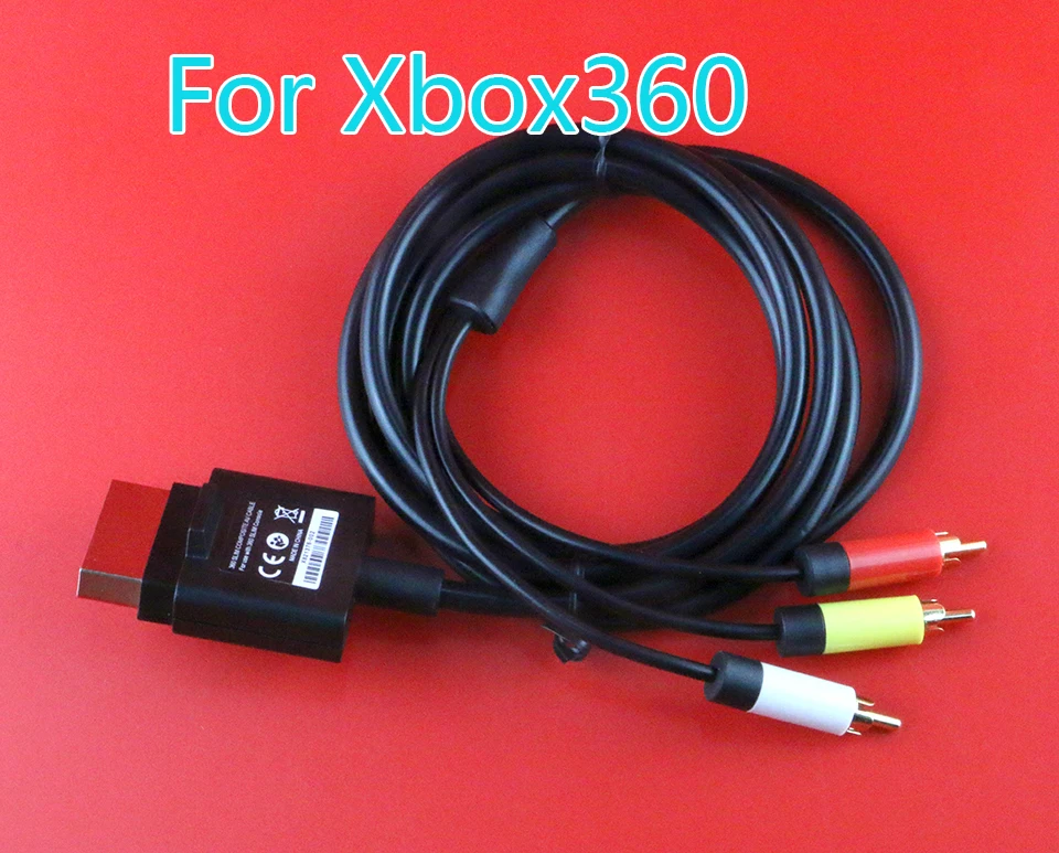 

10PCS Black 1.8M/6FT Video Audio Cable Cord AV Composite Cable Component VGA For Xbox 360 S For Xbox 360 Slim AV Cable