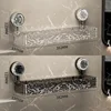 Corrugated Suction Cup Storage Holder Light Luxury Style Glacier Pattern Suction Cup Shelf No-Drill Bathroom Suction Storage Box 6