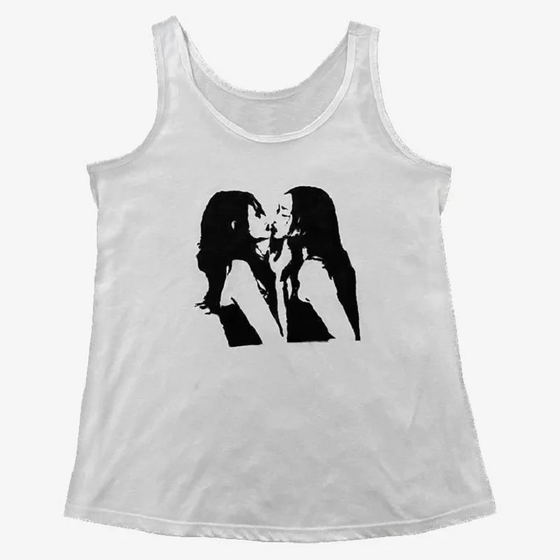 

Summer Tank Top T-shirt with Sleeveless Printed Personalized Double Pattern Top Comfortable Hanging Strap with Pure Cotton Botto