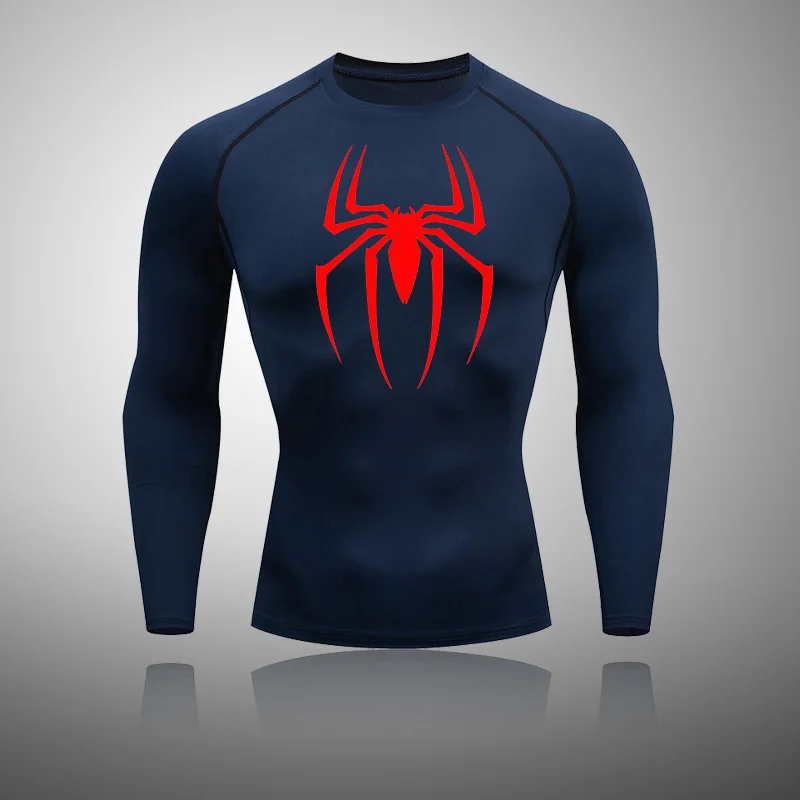 Summer Men's Fiess Sports Training Tops Breathable Quick Dry Clothes Long-sleeved Running Round Neck T-Shirt Sportswear_voghion.com