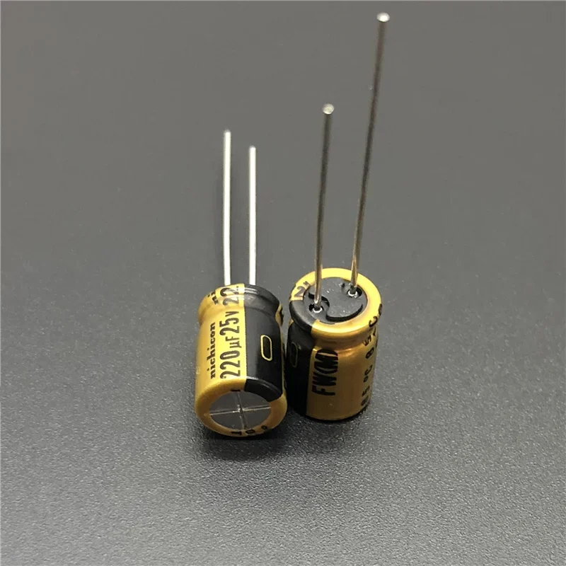 220uF 25V NICHICON FW Series 8x11.5mm 25V220uF HIFI Audio Aluminum Electrolytic Capacitor 10Pcs/50Pcs