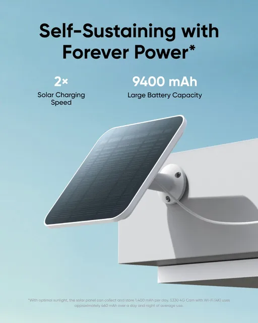 eufy Security 4G Solar Camera LTE Cam S330 4K Cellular Security Wireless Outdoor Pan & Tilt 4G Wi-Fi Duo-Mode Surveillance 2