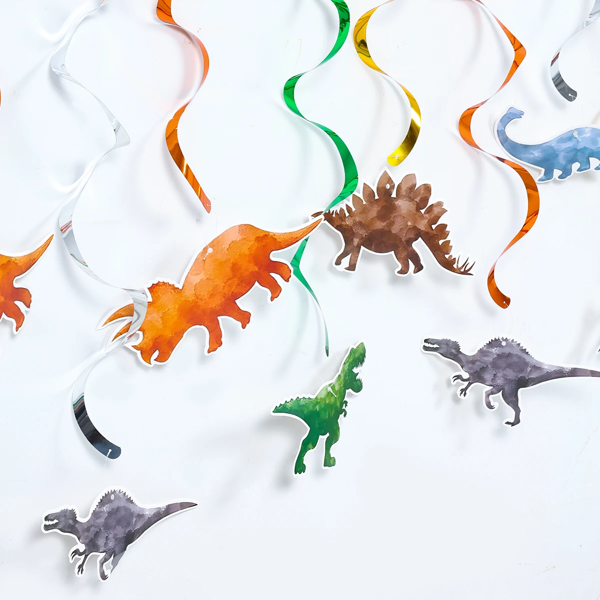 Dinosaur Hanging Swirl Birthday Party Decoration Kids Boy Dino Theme Birthday Party Supplies Favors Baby Shower Decor