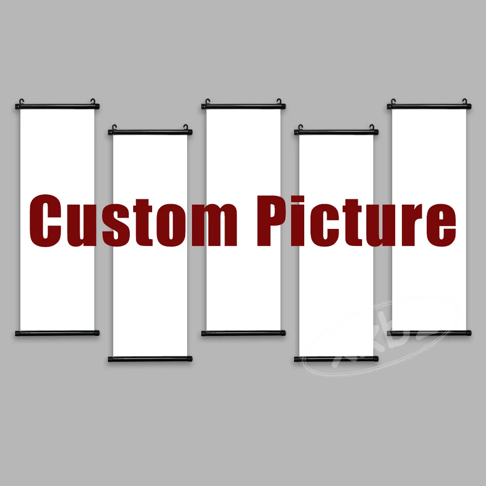 Rouleaux d'images murales sur toile, peinture murale Kawaii imprimée, affiches personnalisées suspendues, Images personnalisées, décoration de maison, cadeau