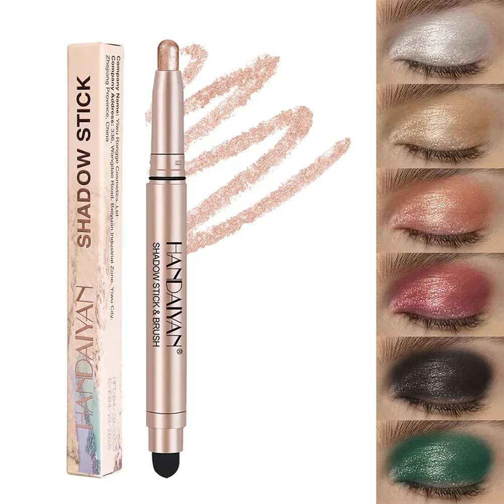 Pearly Eyeshadow Pen Eyelid Under Crease Pen Shimmer Glitter High Pigment Brightening Monochrome Eyeshadow Makeup Stick 2