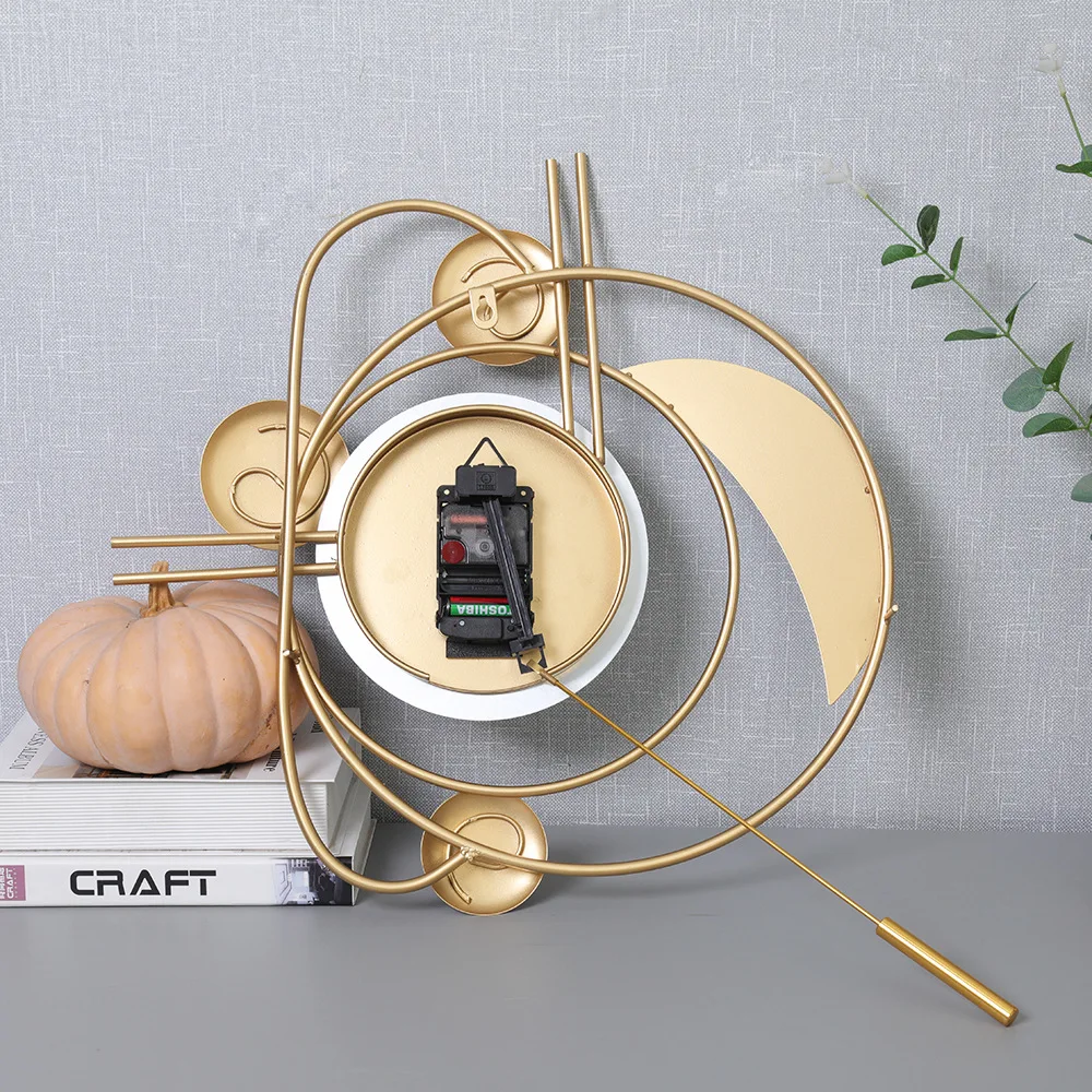 Silent clock swing wall clock home living room decoration modern creative light luxury wall watch new product