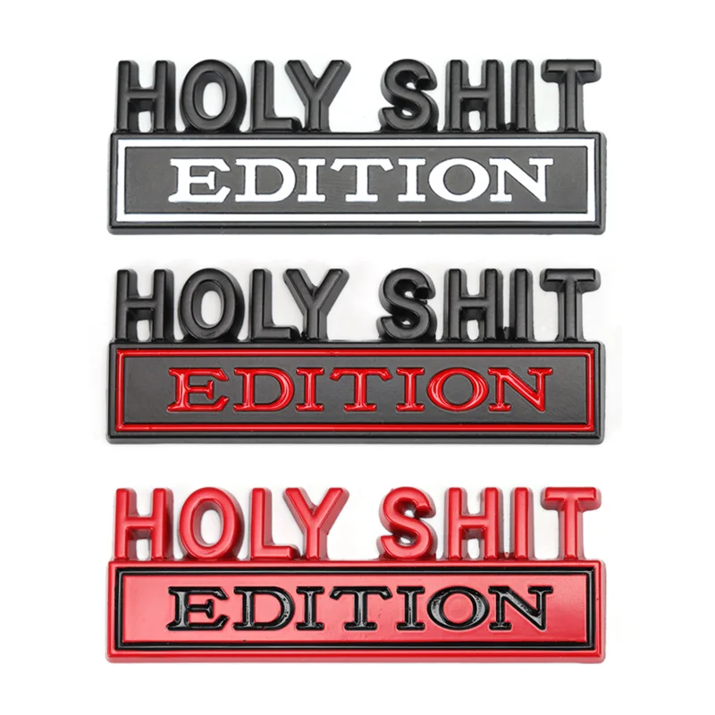

Holy Shit EDITION Badge Decals Car Tail Side Sticker Accessories Front Hood Grille for Grand Cherokee Liberty Patriot Renegade