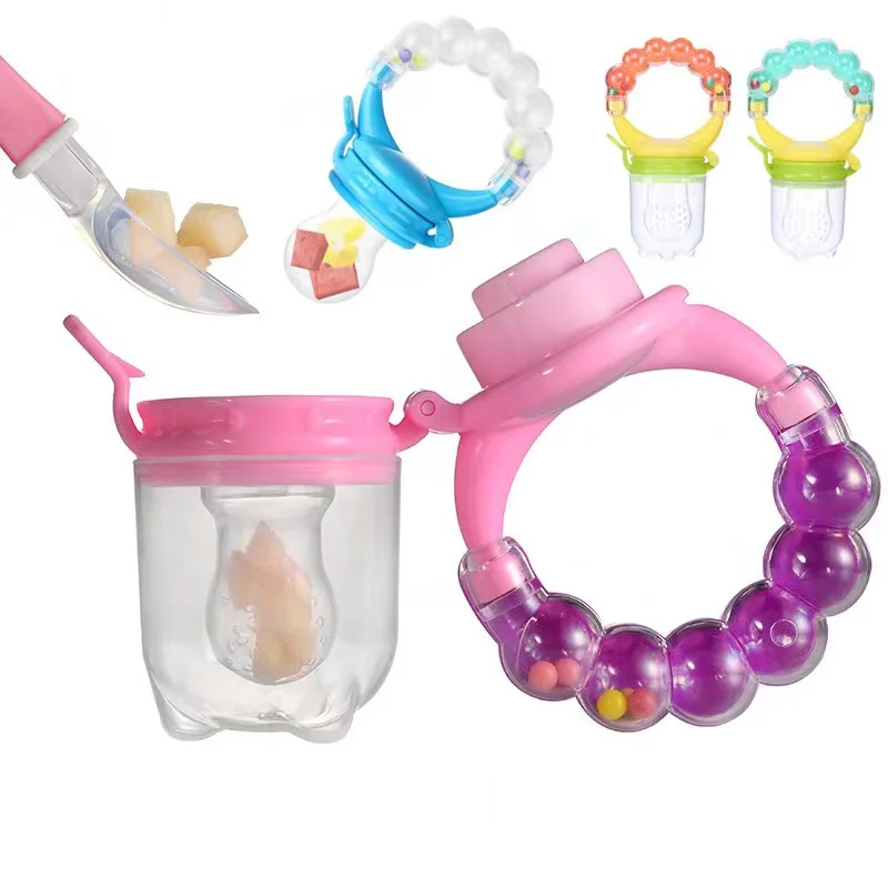 Baby Fruit and Vegetable Fun Children Bites Silicone Teething Stick Newborn Baby Rice Paste Infant Eating Fruit Aid Shenqi