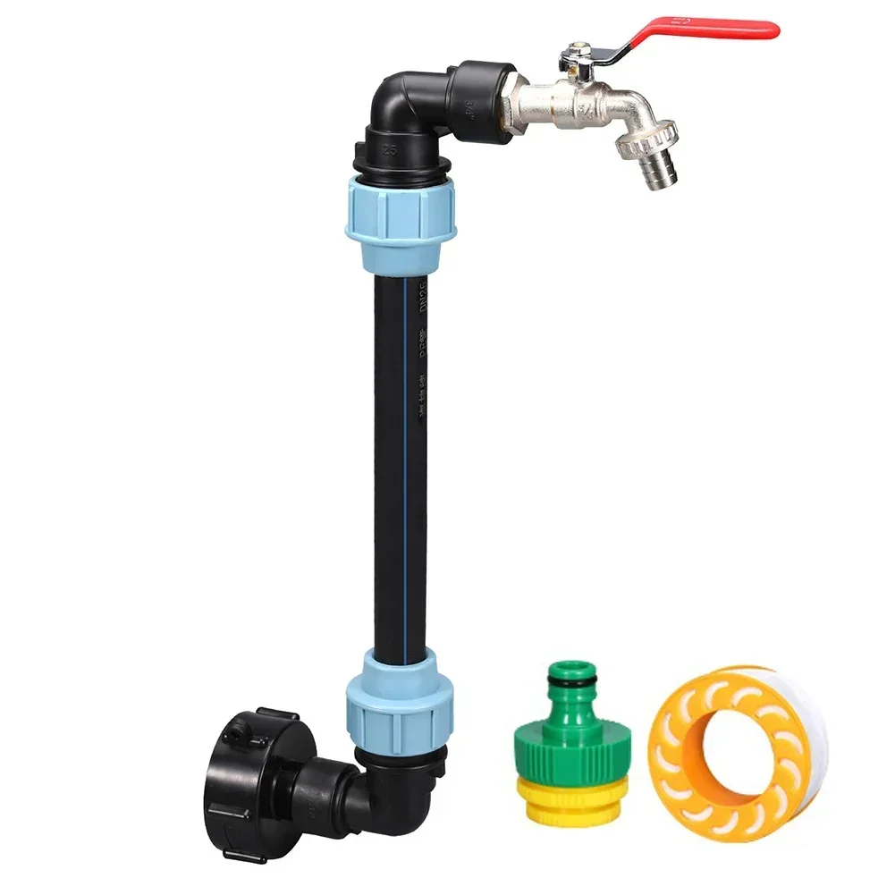 3/4 Inch Gooseneck IBC Tank Adaptor With Outlet Valve 3/4 Inch Gooseneck Coarse Thread 2 Way Brass Tap IBC Tank Fitting ibc tank fitting