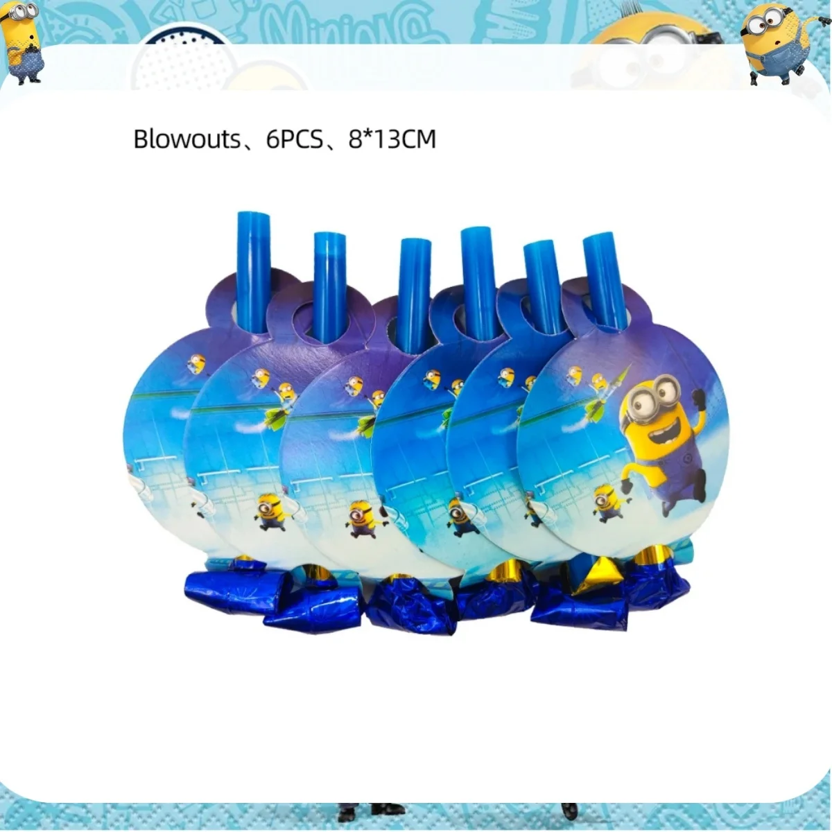 Big Eye Yellow Man Birthday Party Supplies - Disposable Tableware Tablecloth Plates Cups Balloons