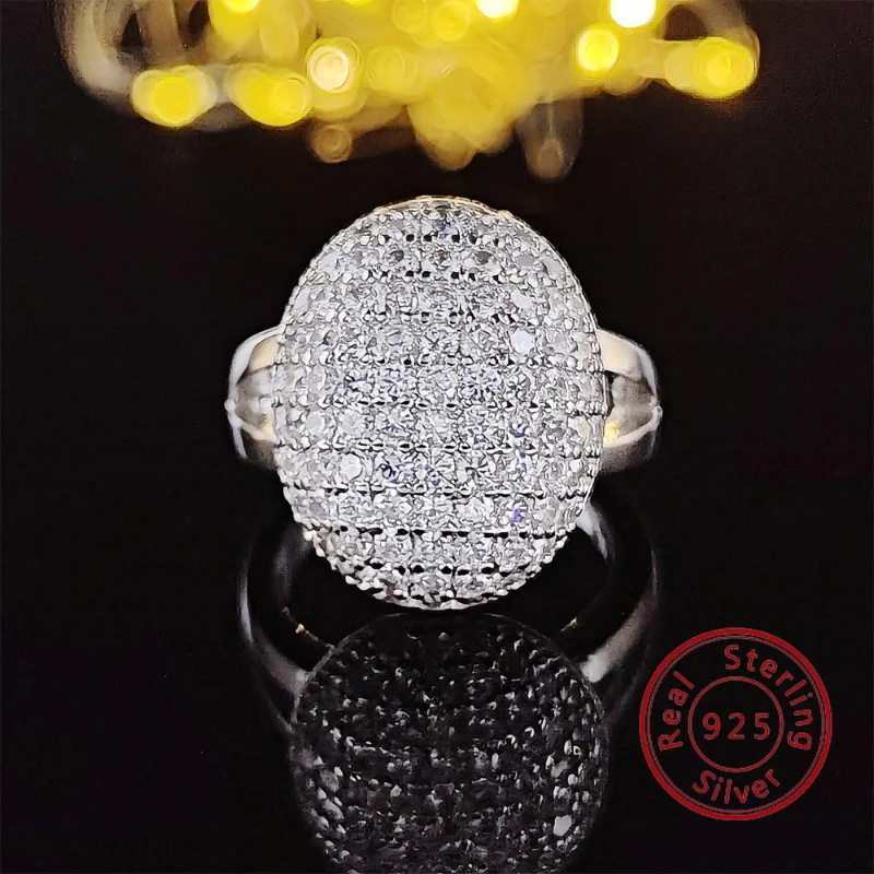 925 Sterling Silver Princess CZ Zircon Diamond Wedding Ring for Bridal Bella Engagement Ring for Women Party Bridal Fine Jewelry