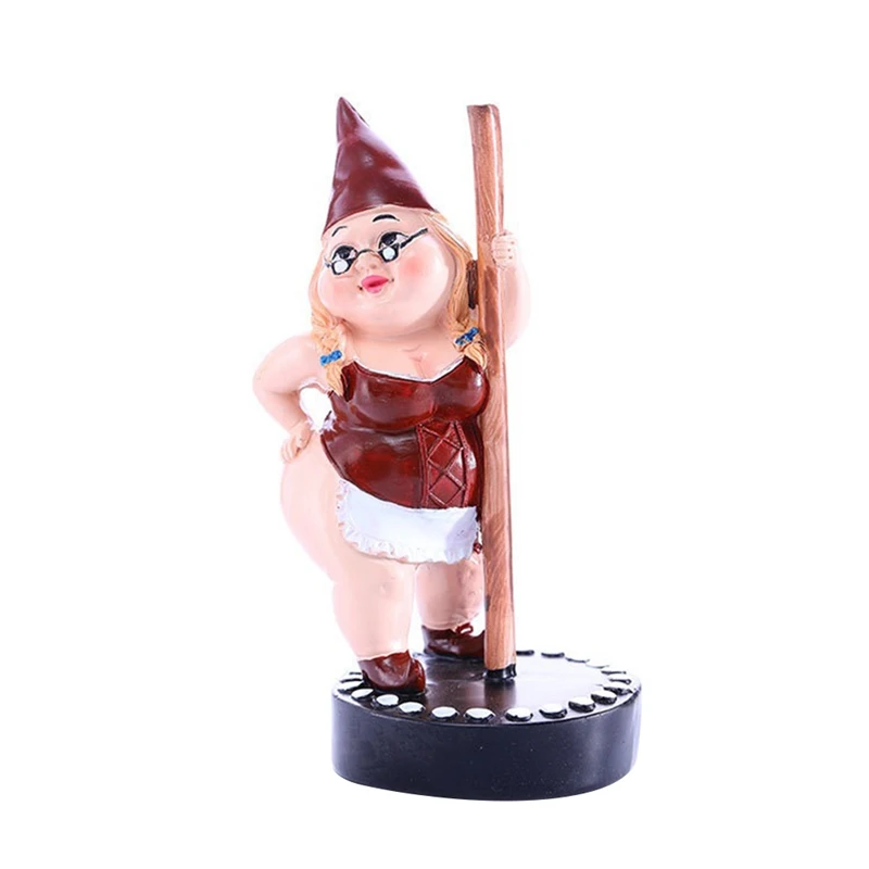 

1 PCS Red Resin Pole Dance Gnome Statue, Dancing Sexy Stripper Girl & Female Lady Woman Figure For Showcase Personalized Funny