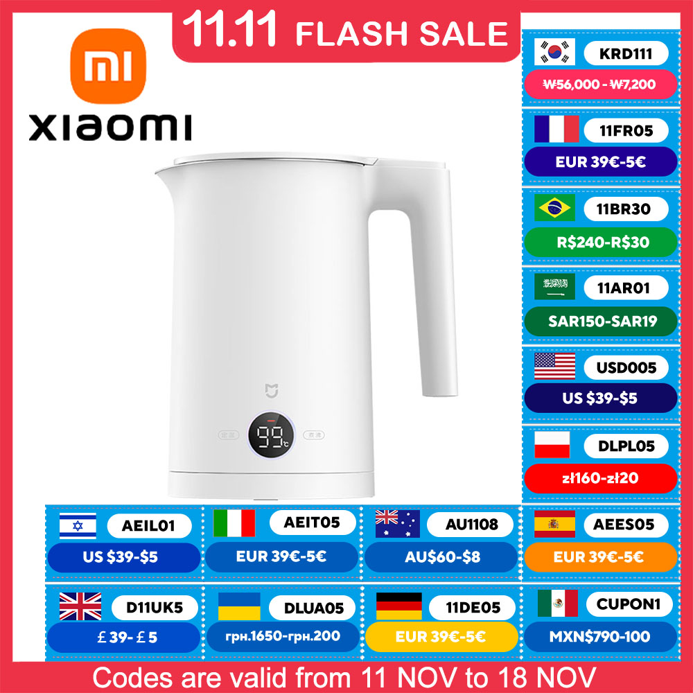 XIAOMI MIJIA Constant Temperature Electric Kettles P1 Quiet Edition,1800W Power,304 Stainless Steel,Pot Kettle Four Thermos Mode