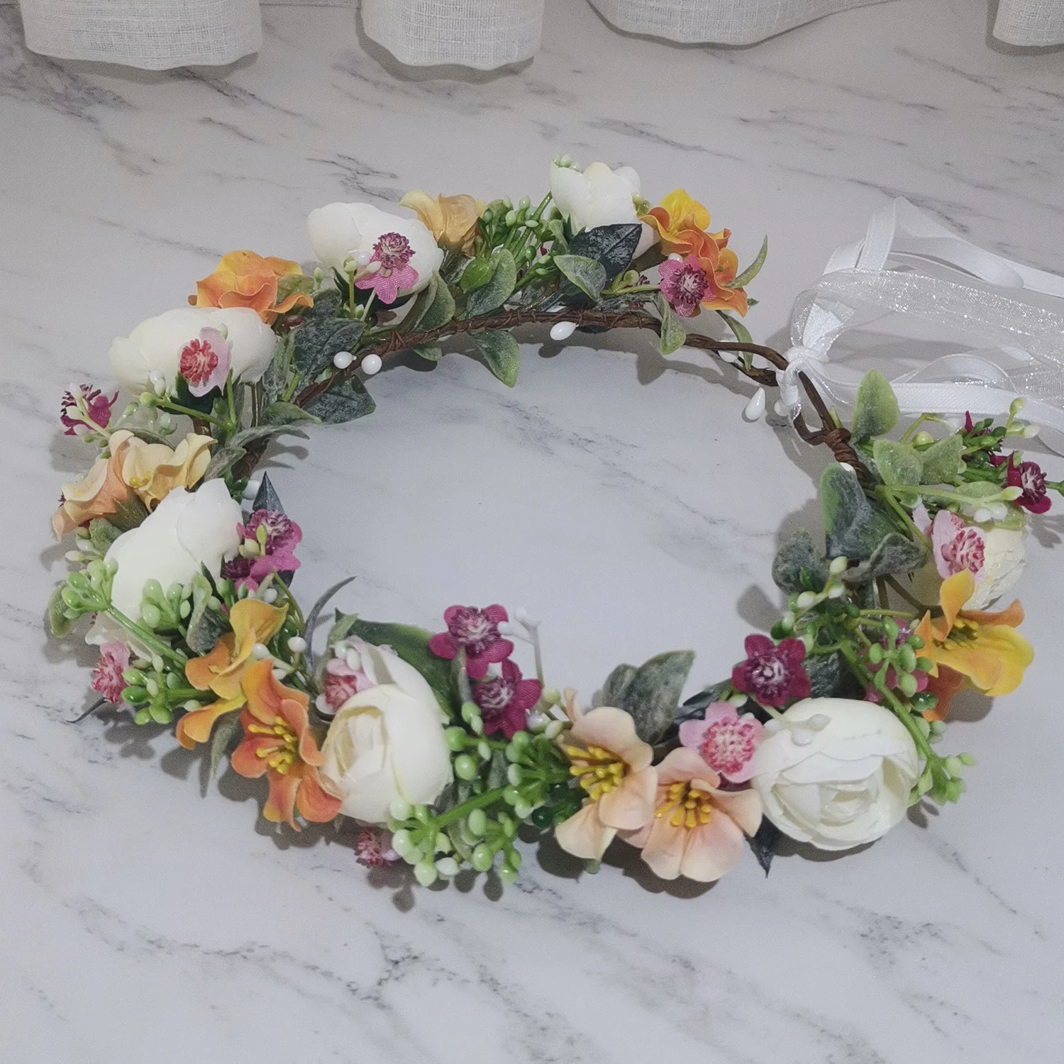 Acquista 1PC Accessori per capelli Corona Fascia per capelli Fascia per capelli a LED Illumina il copricapo 12 fiori Festa in Italia a partire da 2.13