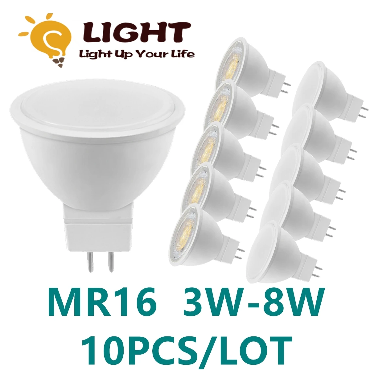 Mr16 Gu5.3 Spotlight 3w-8w 220v Ac110v Ac/dc12v Beam Angle 38/120 Degree For Home Energy Saving Indoor Light Bulb For Table - Led Spotlights - AliExpress