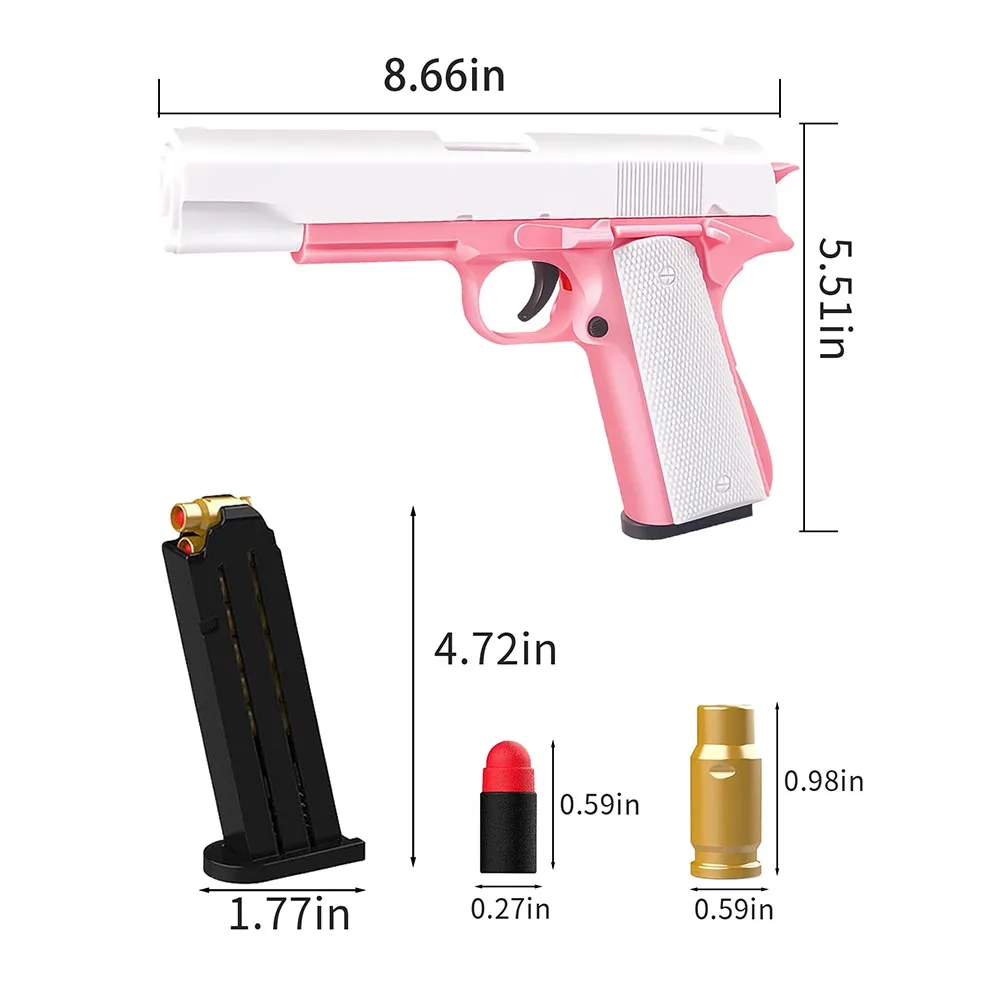Toy Guns Ball Blaster With Soft Bullets Toys Foam Blaster Shooting Games Education Toy Model For 6,7,8,9,14+ Kids 5