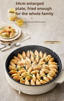 220V Electric Crepe Maker Household Deepen Pancake Baking Pan Multi Cooker with 34cm Diameter Home Electric Frying Pan 2