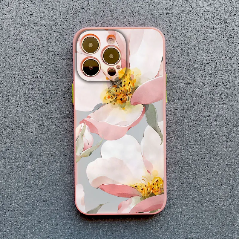 Vintage Elegante Rosa Pfingstrosen-Blumen Handyhülle für iPhone 17 16 15 11 13 14 Pro Max 12 Mini Pro Max 15 14 Plus X XR XS Rückseite – Detail 12