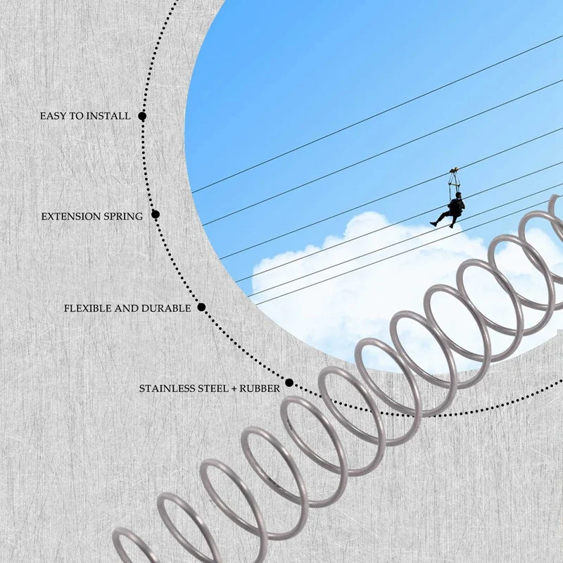 Zi Line Spring Kit 165cm Stainless Steel Zipline Spring Brake - Heavy Duty Speed ...