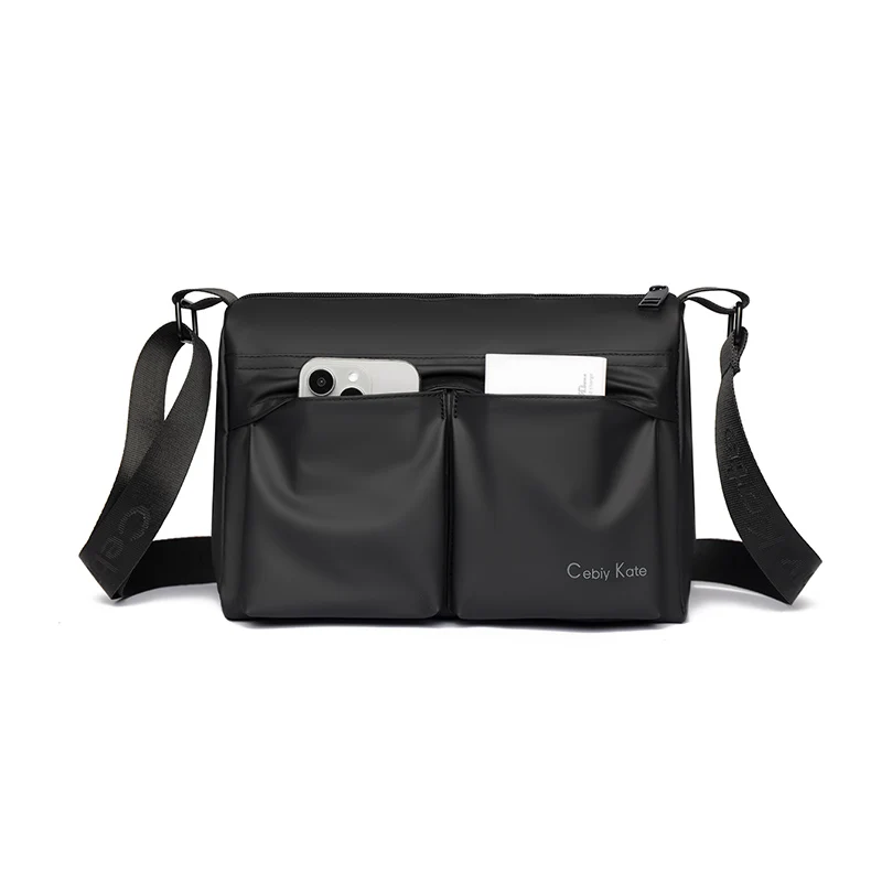 Men's crossbody bag with adjustable shoulder straps, spacious main compartment - travel and commuting bag - durable daily crossb