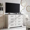 8 Drawers Dresser Chests for Bedroom,52" Wide Wood Rustic Chest of Drawers with Metal Handle,Natural Texture,Drawer Organizer 3