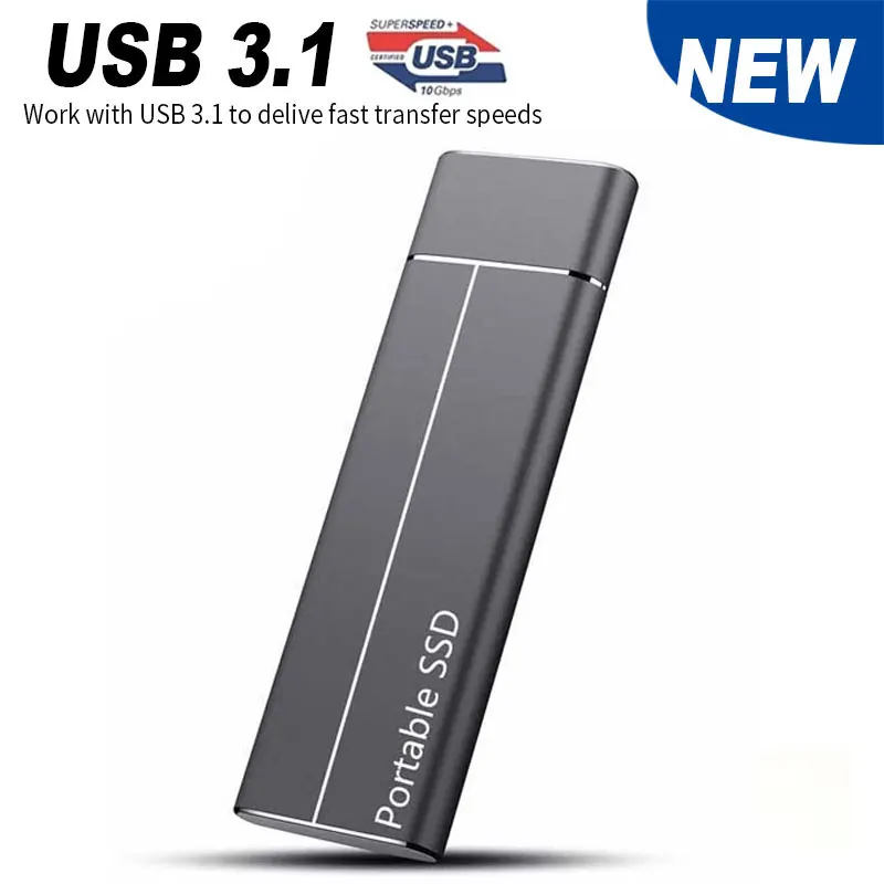 New Portable 1TB 2TB SSD 4TB 16TB External Hard Drive Type C USB 3.0 High Speed 8TB External
