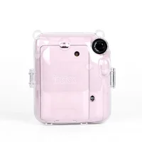 Cute Clear Protective Case for Fujifilm Instax Mini 12 11, Transparent Camera Cover Bag with Shoulder Strap & Storage Pouch - Image 4