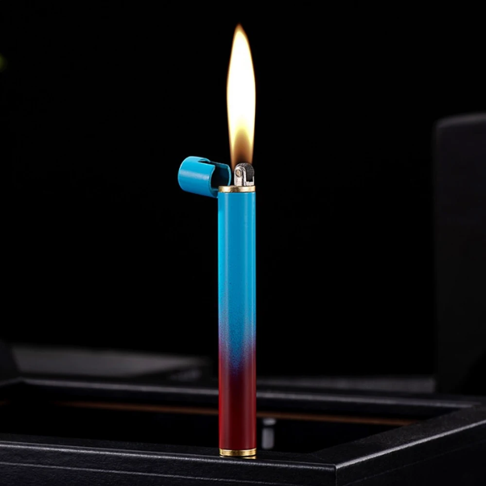 

Mini Metal Butane Gas Inflatable Lighter Grinding Wheel Flint Cigarette Lighters Men Smoker Gadget