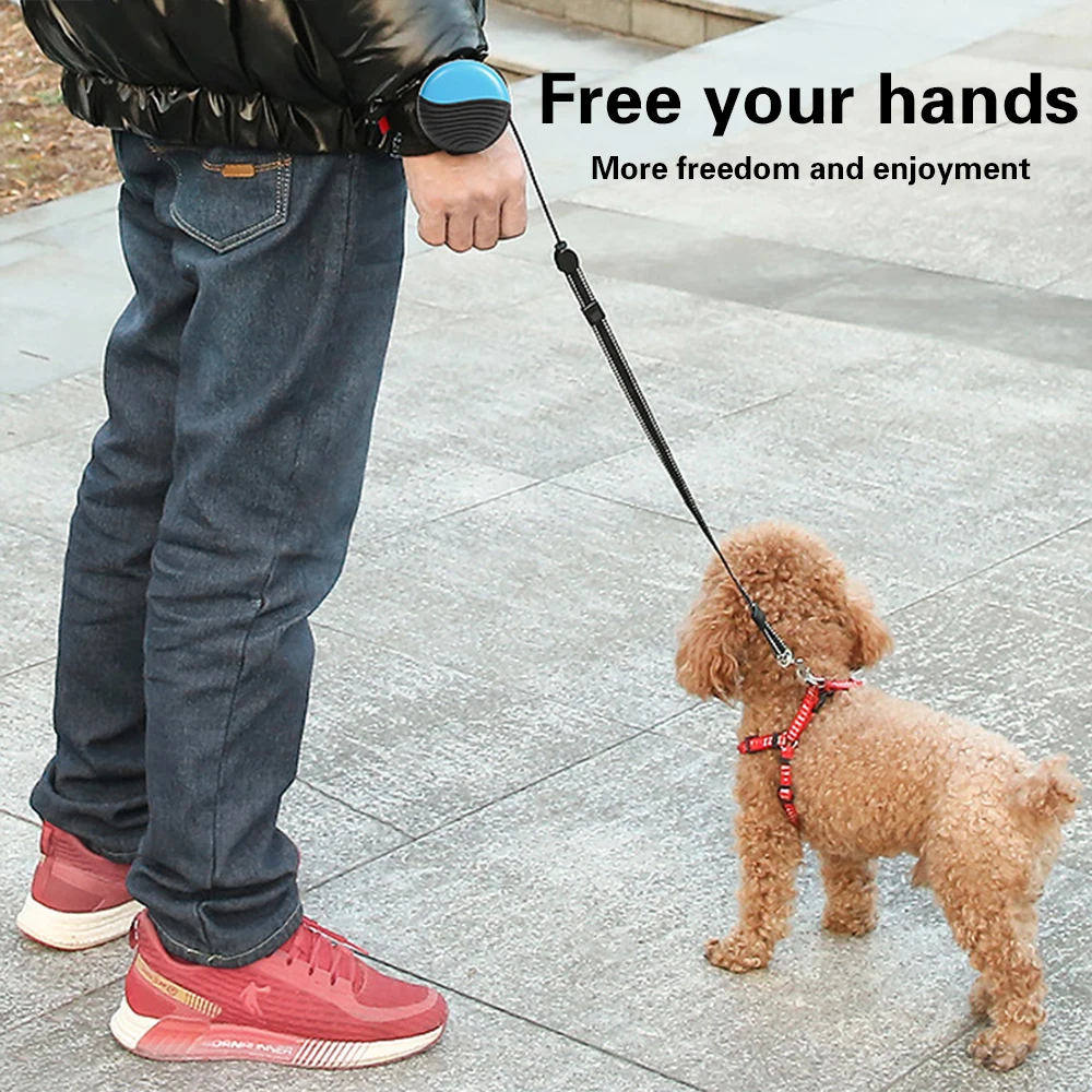 3m Dog Leash Automatic Pull Back Hands Free Wrist Adjustable Dog Leash for Medium Large Dogs Running Training Hand-worn Leash