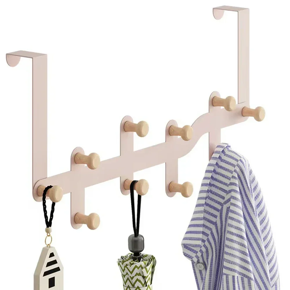 

Hat Kitchen Accessories Door Bathroom Rack Cloth Simple Hanger The Wood Organizer Over Hang Holder Hooks Home Coat