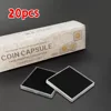 20PCS Acrylic Square Coin Holder Capsules Container Coin Transparent Gaine Small Round Coin Protection Box Display 20mm-40mm 6