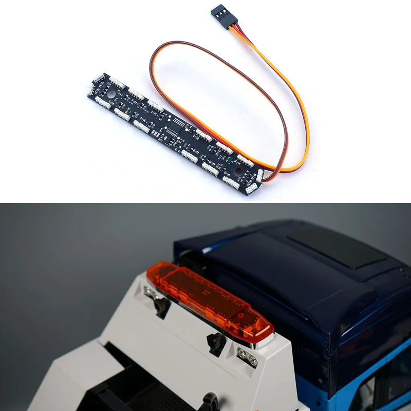Rc Truck The Roof Led Warning Light Engineering Lights Per 1/14 Tamiya Volvo F16 56362 750 8 X4 Heavy Wrecker Accessori Per Auto