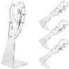 4 Pcs Ear-shaped Jewelry Rack Show Display Stand Organizer Earring Holder Desktop Earrings Acrylic Hanger Small 3