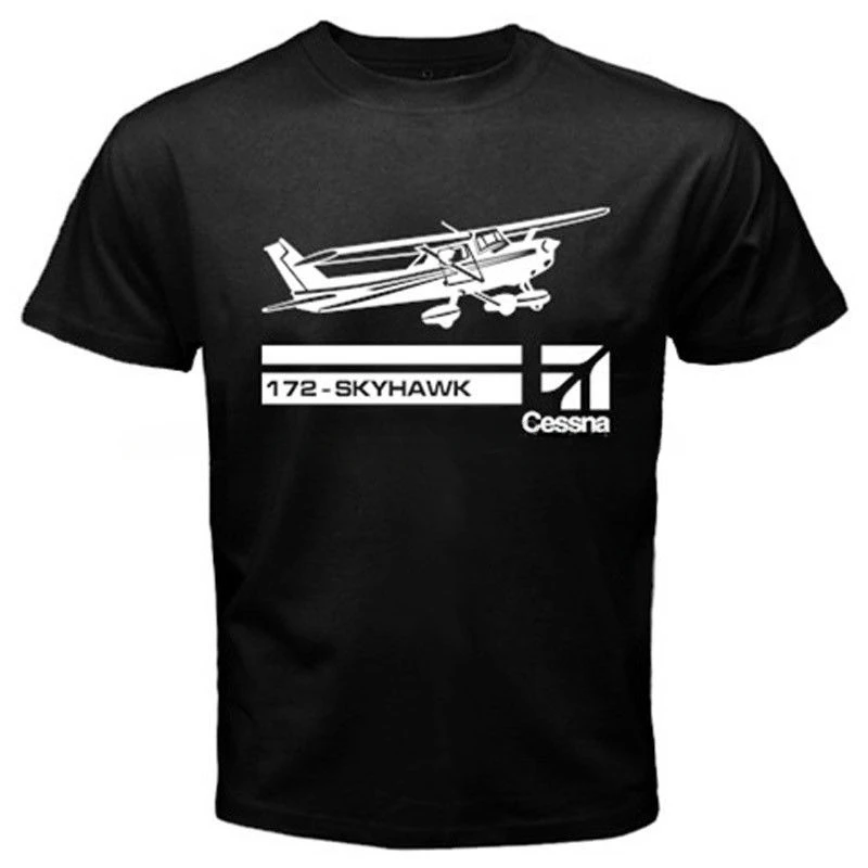 Uomo New Manica Corta Hipster New Cessna Aircraft Aviation Skyhawk 172 Magliette Per Aeroplani Tee Summer Tee Shirt