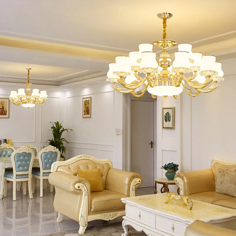 Modern Living Room Ceiling Light European Hall Lamps Dining Room Bedroom Chandelier Light Luxury Atmospheric Lighting Fixtures