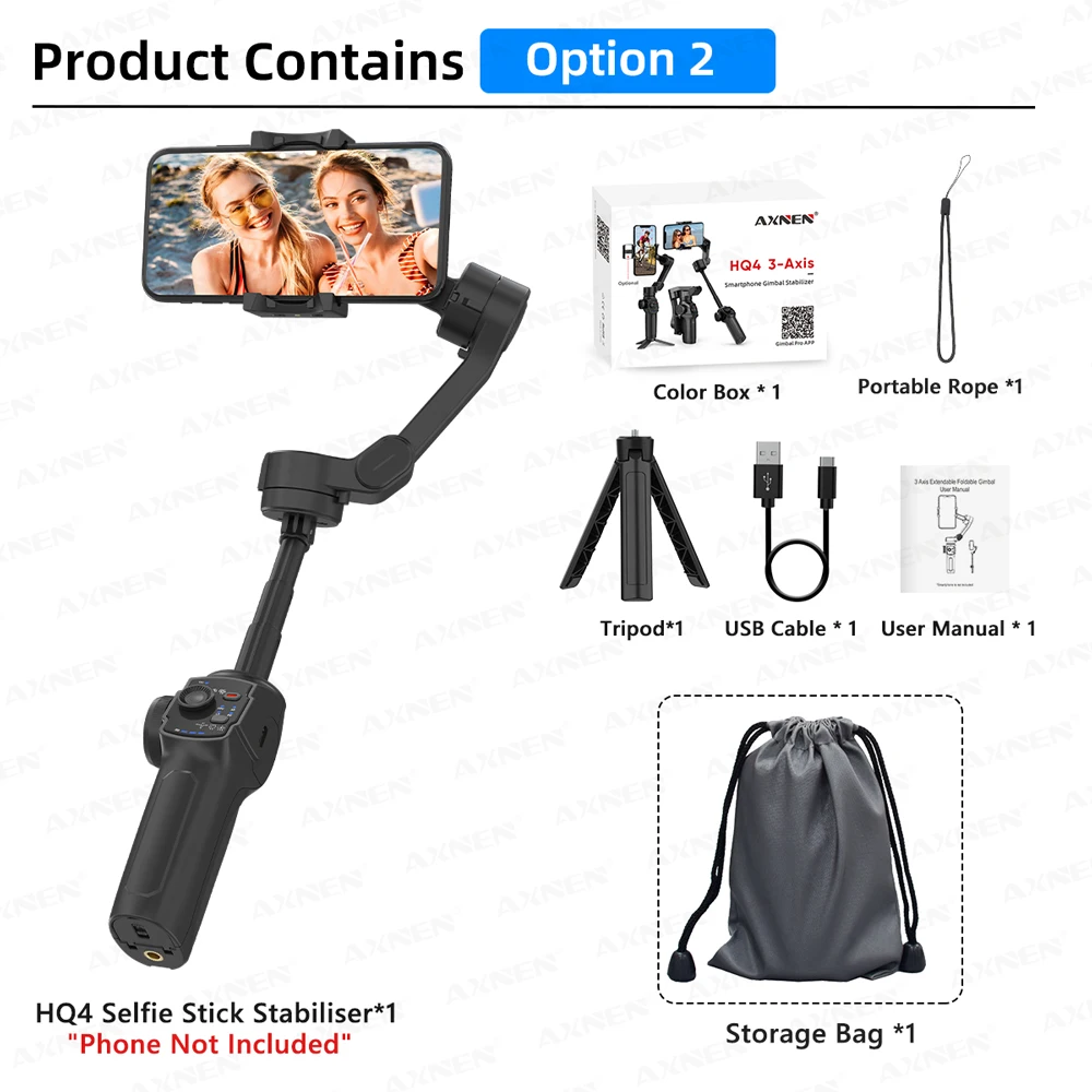 新品未使用！スマホ用３軸ジンバル　HQ4 3-Axis 自撮り棒 スマホ用3軸ジンバル HQ4 3-Axis 自撮り棒 Amazon.co.jp