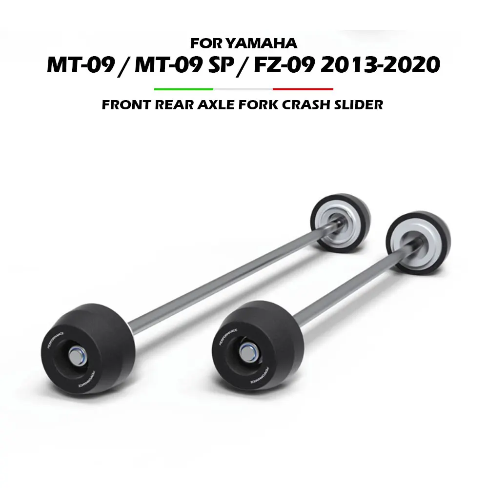 MT-09 FZ-09 Motorcycle Rear Front Axle Fork Crash Slider For YAMAHA MT09 SP FZ09 2013~2020 Wheel Crash Slider Protector Parts
