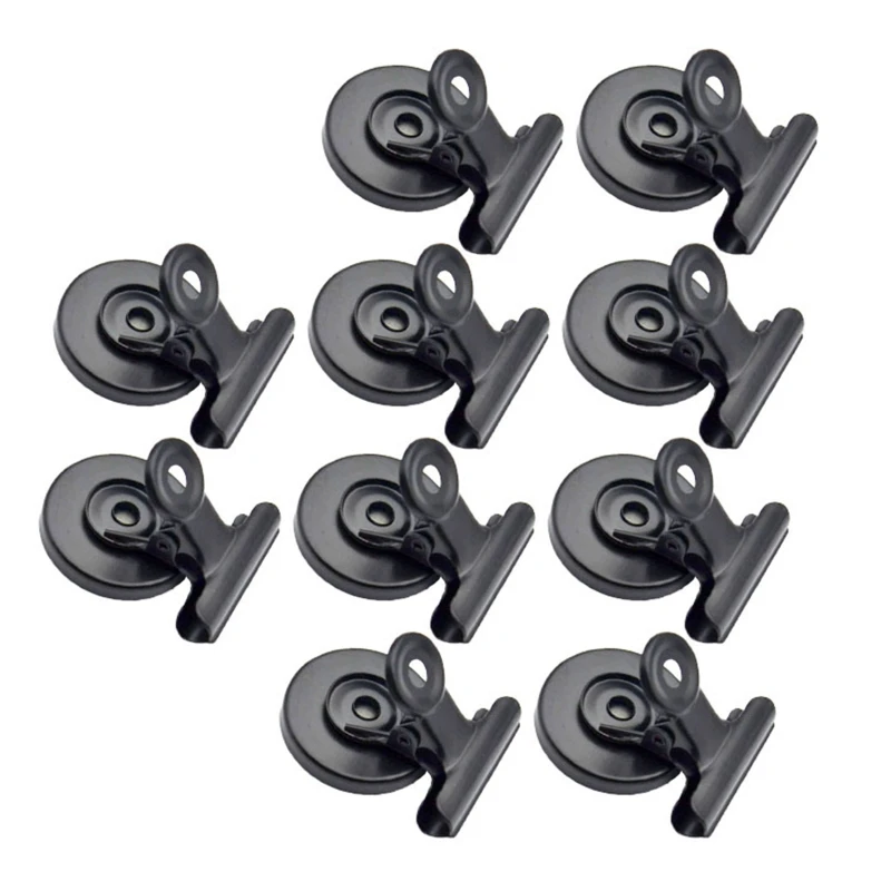 Paper clips metal clamp clips 10 Pcs clips strong fridge magnets for whiteboard
