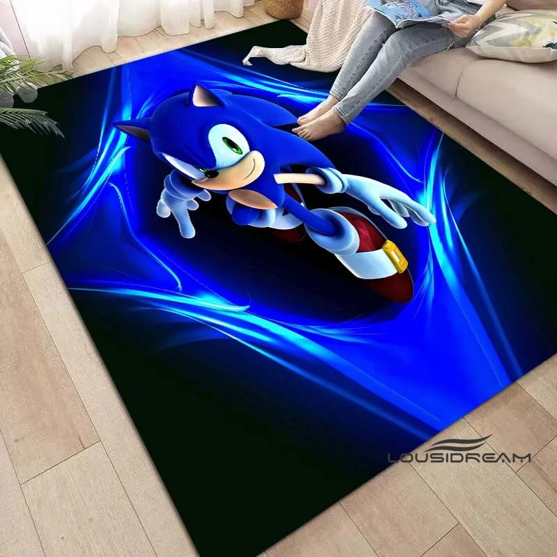 Customized C-Hedgehog Sonic Carpet Living Room Tea Table Cartoon Children's Bedroom Bedhead Mat Anti Slip Game Carpet 3