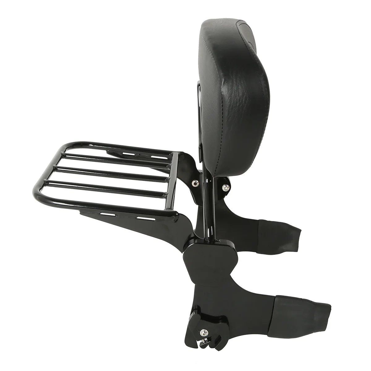Motorcycle Detachable Backrest Sissy Bar Luggage Rack For Harley Touring Road King FLHT 1994-2008