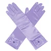 Girls Princess Accessories Kids Satin Bow Elsa Cinderella Gloves for Costume Children Birthday Halloween Party Cosplay Gift 5