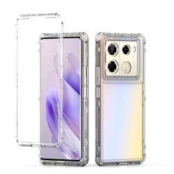 Hybrid Armor Shockproof Case with Transparent TPU Back Cover for GT 20 Pro 5G X6871 (Clear)