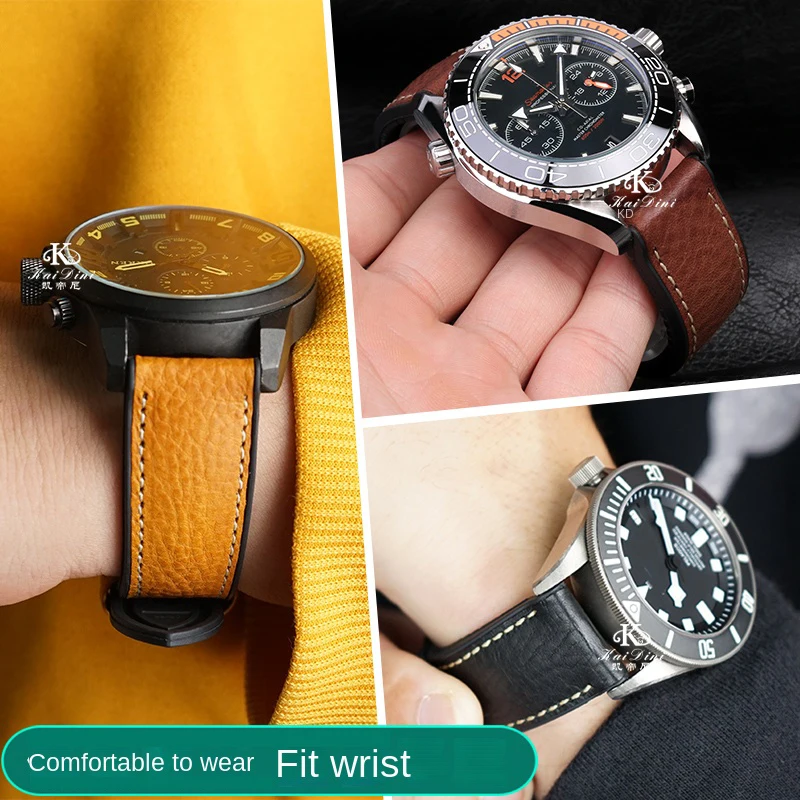 18mm 19mm 20mm 21mm 22mm Italian Leather belt Silicone