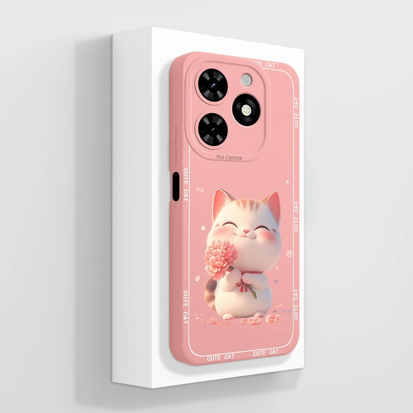 Beautiful Fairy Tale Village Pattern Liquid Silicone Anti-Slip Protective Phone Case